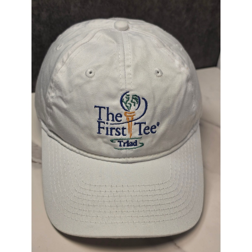 Port & Company The First Tee Triad White Embroidered Golf Dad Hat Adjustable Cap